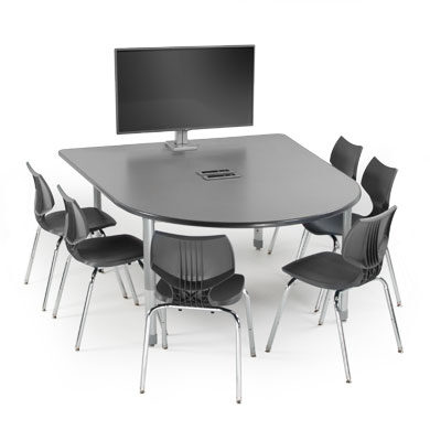 Multimedia School Table with Power