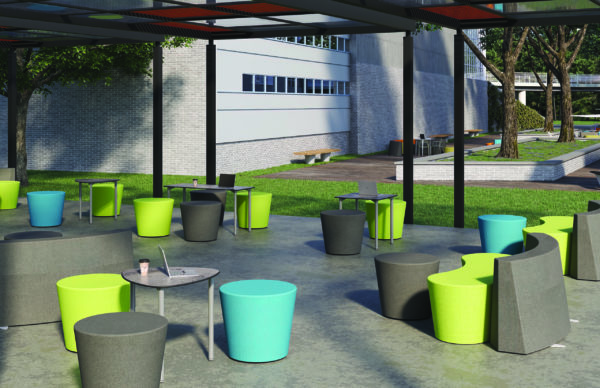 Flowform Outdoor Clamshell Table